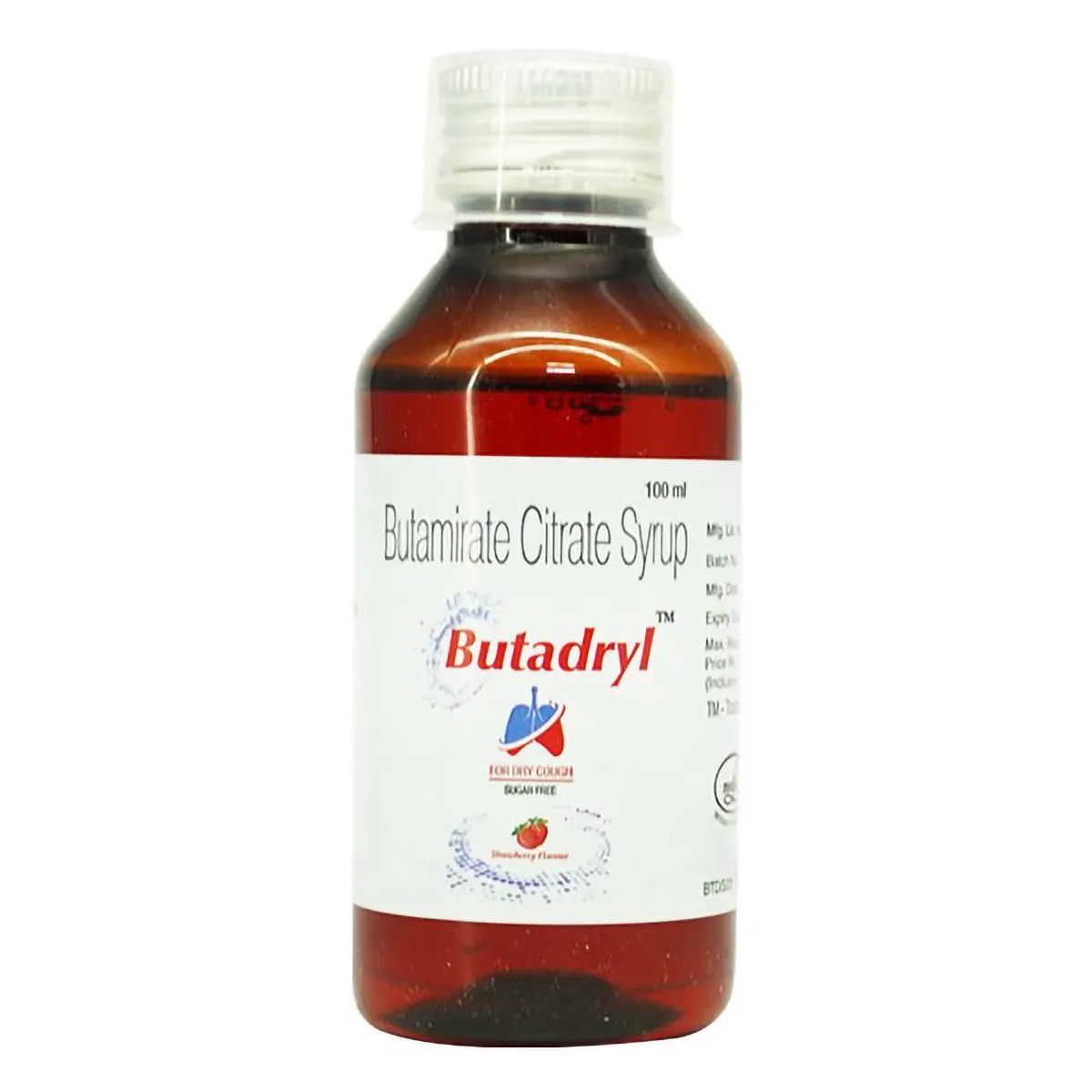 Butadryl 7.5mg Syrup Strawberry Sugar Free