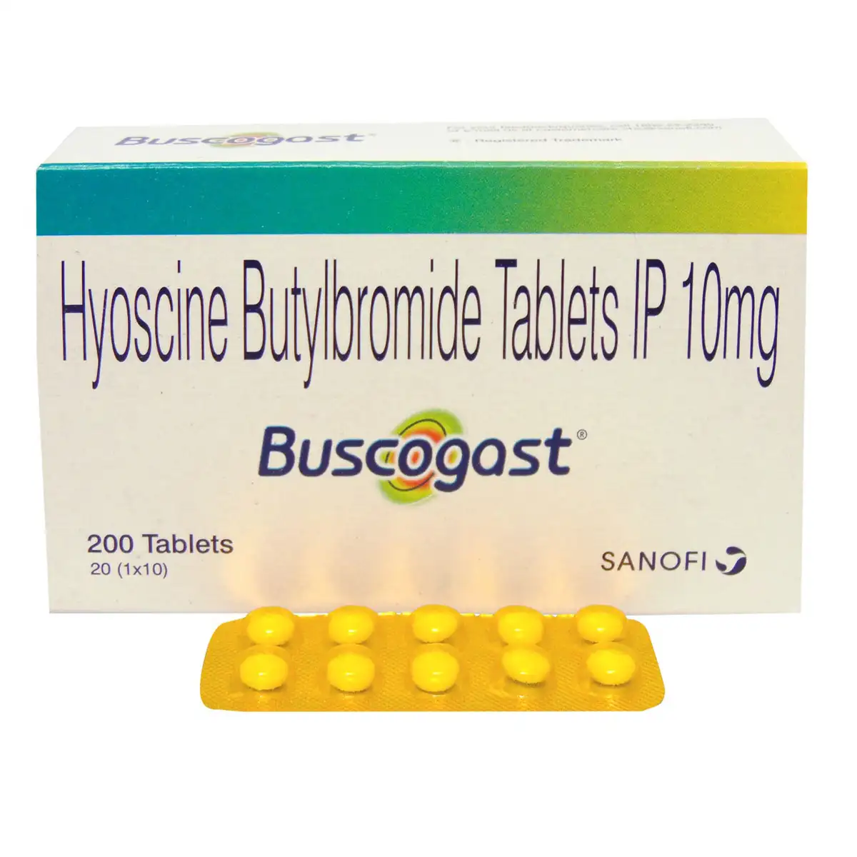 Buscogast Hyoscine Butylbromide Tablets IP 10mg | For Abdomen Pain, Cramps & Spasms