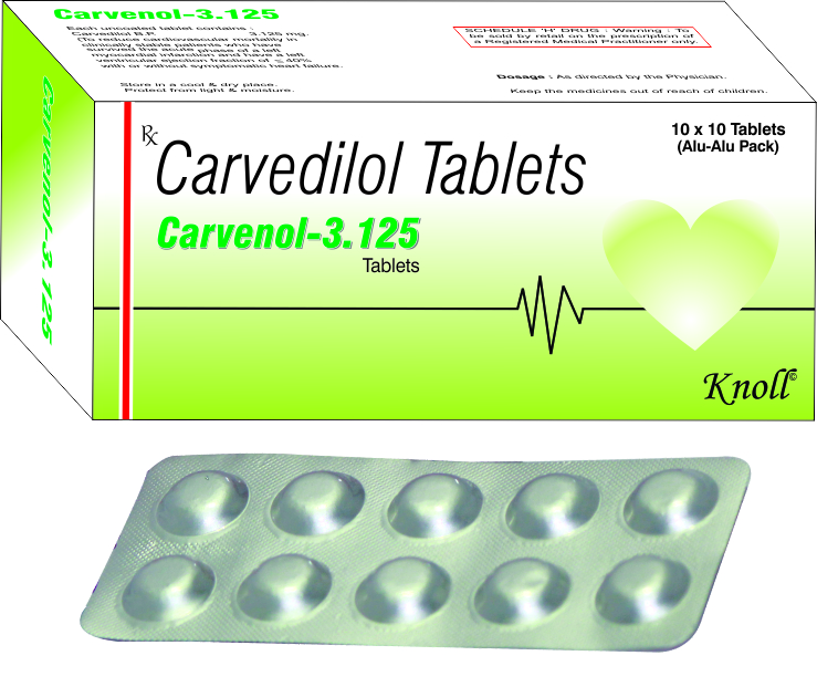 Carvenol 3.125mg Tablet