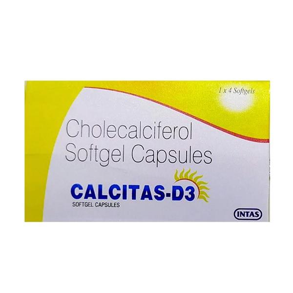 Calcitas D3 Soft Gelatin Capsule from Intas for Bone, Joint and Muscle Care