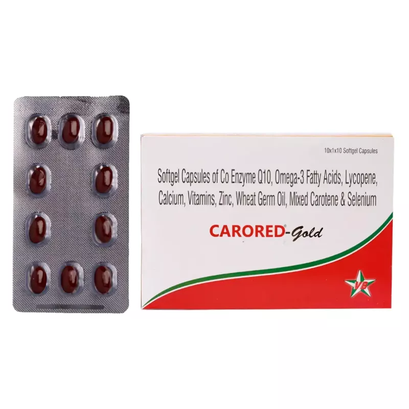 Carored-Gold Soft Gelatin Capsule