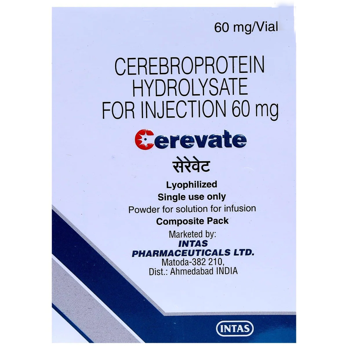 Cerevate 60mg Injection