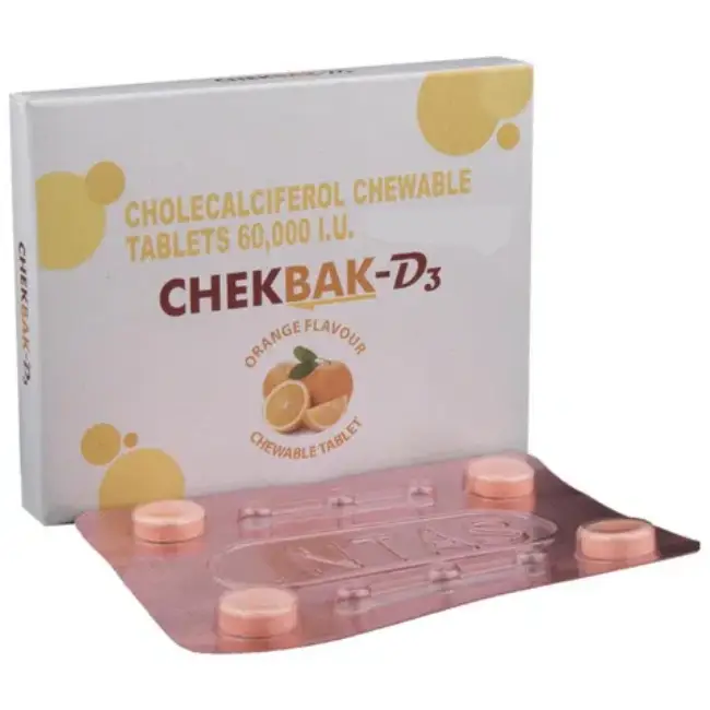 Chekbak-D3 60000 IU Chewable Tablet Orange