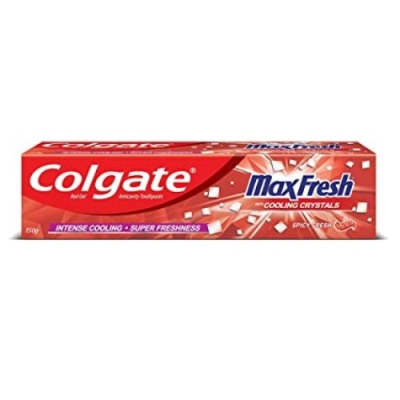 Colgate MaxFresh Toothpaste, Red Gel Paste with Menthol for Super Fresh Breath, 150g (Spicy Fresh)