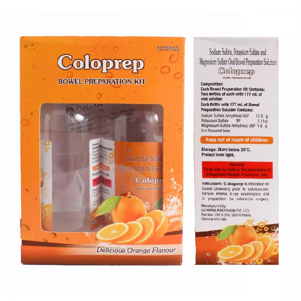 Coloprep Bowel Preparation Kit (177ml Each) Delicious Orange