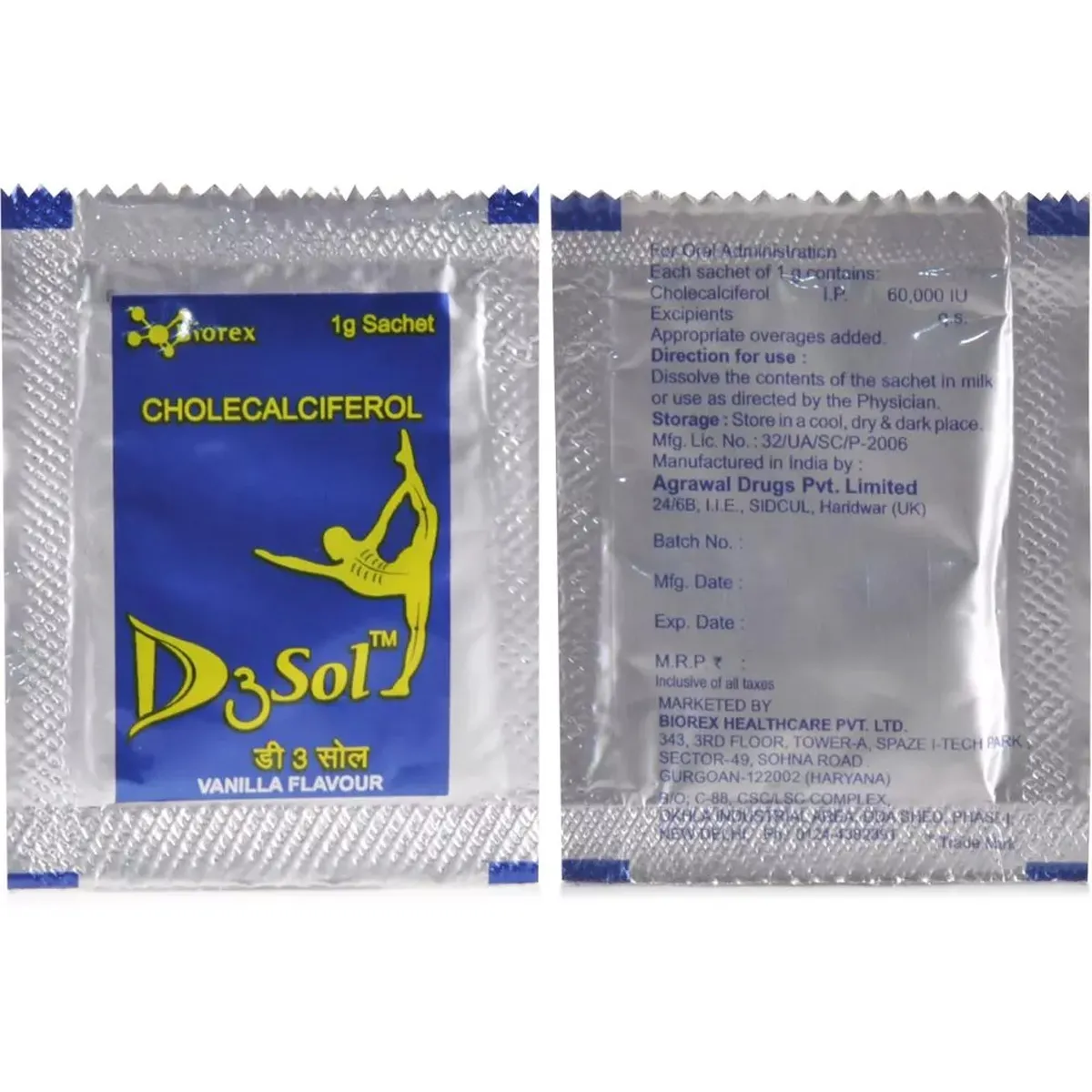 D3Sol Sachet Vanilla