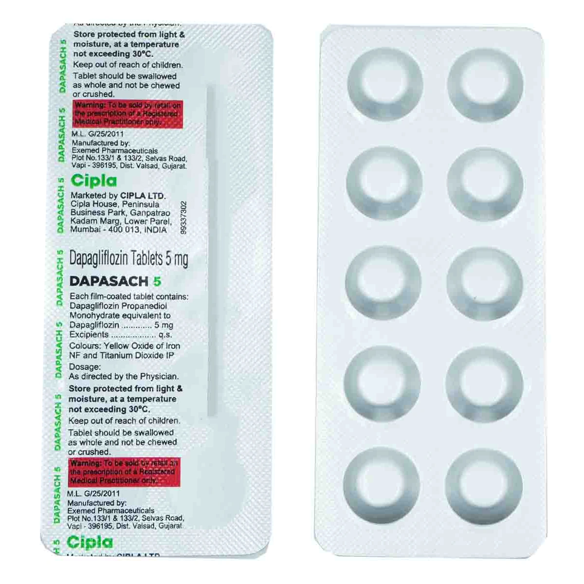 Dapasach 5mg Tablet