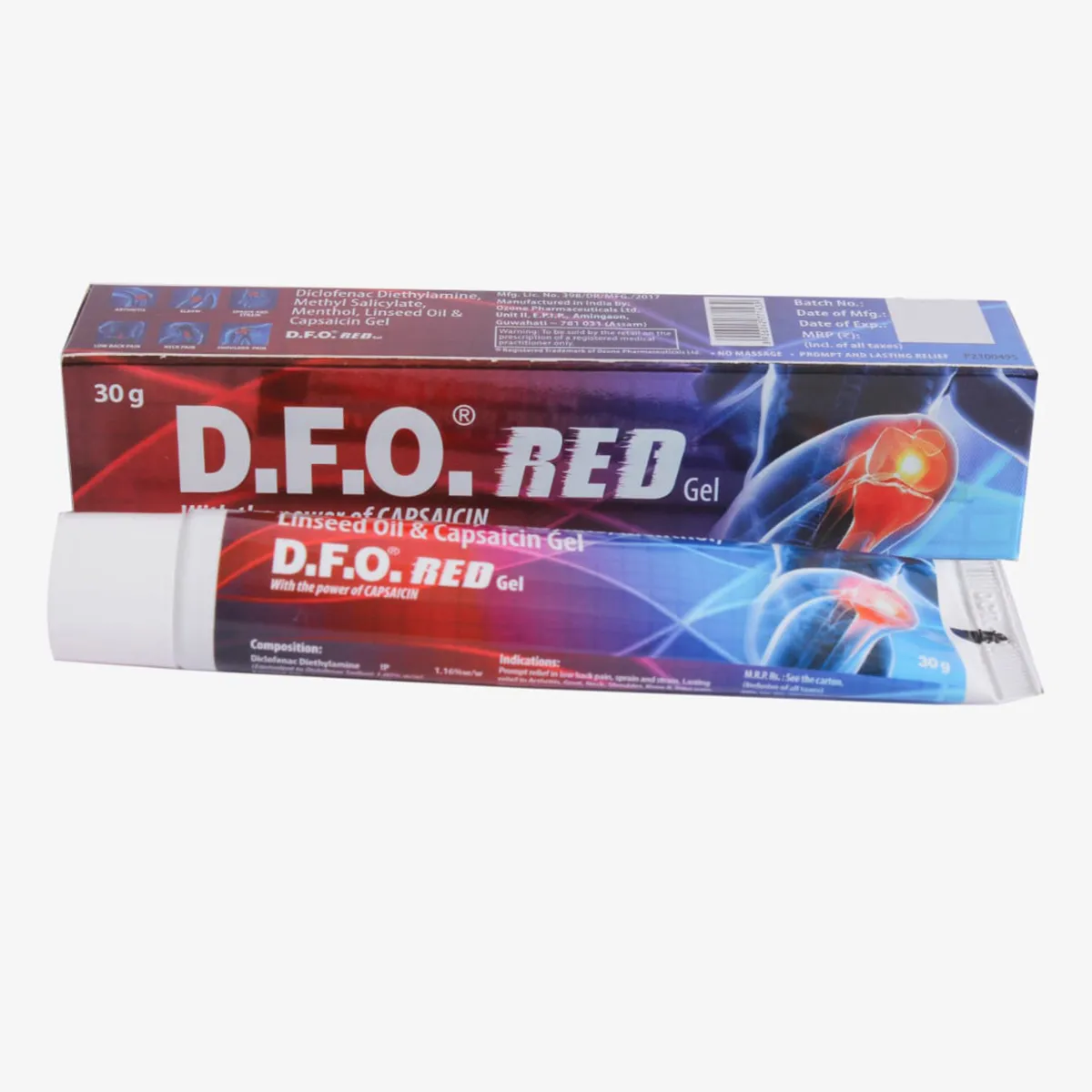 D.F.O. Red Pain Relief Gel with Capsaicin