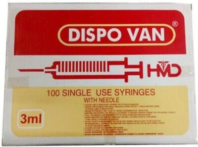 Dispovan Syringe 3ml with Needle 24G