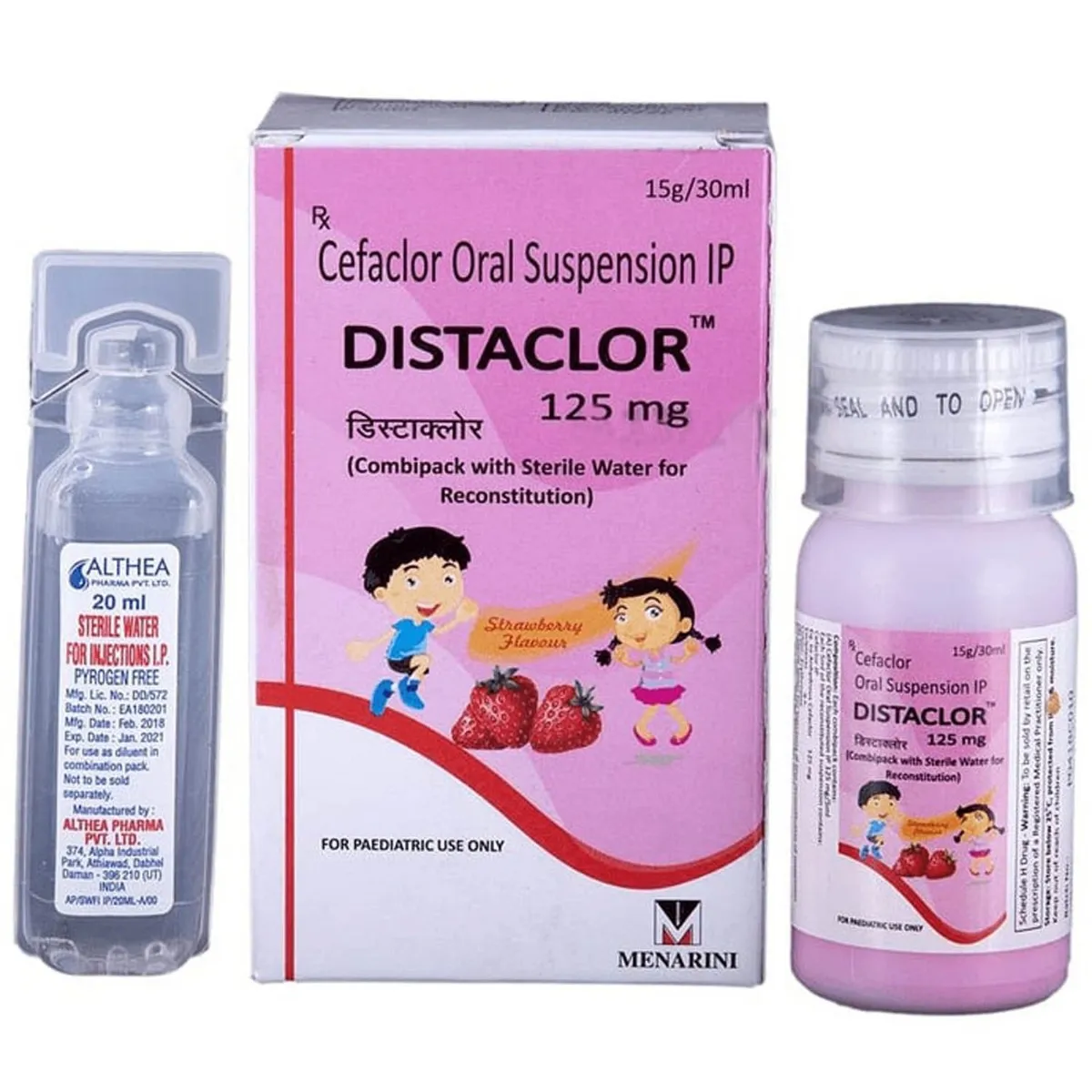 Distaclor 125mg Strawberry Oral Suspension