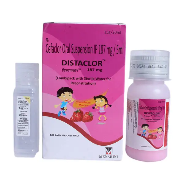 Distaclor 187mg Oral Suspension Strawberry