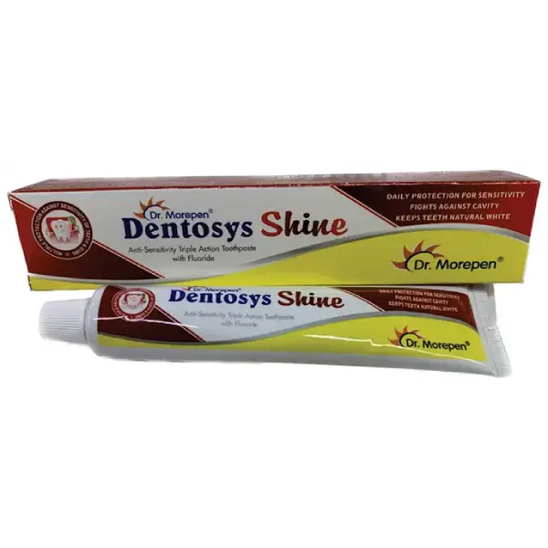 Dr. Morepen Dentosys Shine Toothpaste with Toothbrush Free