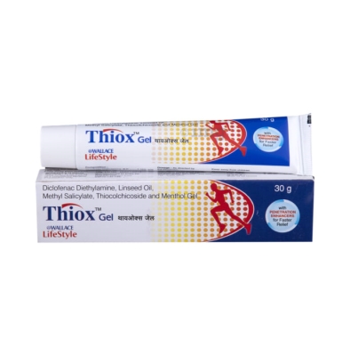 Thiox Gel with Diclofenac Diethylamine & Menthol | For Joint Pain, Neck Pain, Back Pain & Muscle Pain