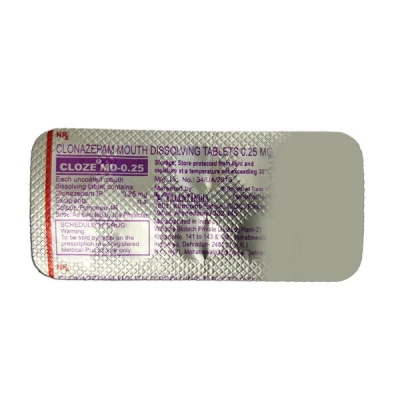 Cloze 0.25mg Tablet MD