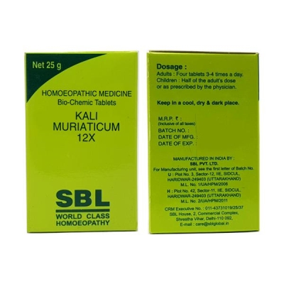 SBL Kali Muriaticum Biochemic Tablet 12X