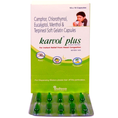 Karvol Plus Capsule for Relief from Nasal Congestion