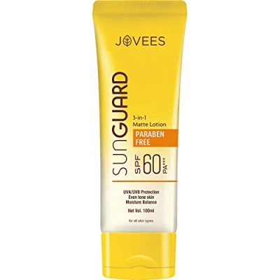 Jovees Sun Guard 3-in-1 Matte Lotion SPF 60 PA+++ UVA/UVB Protection(100ml)