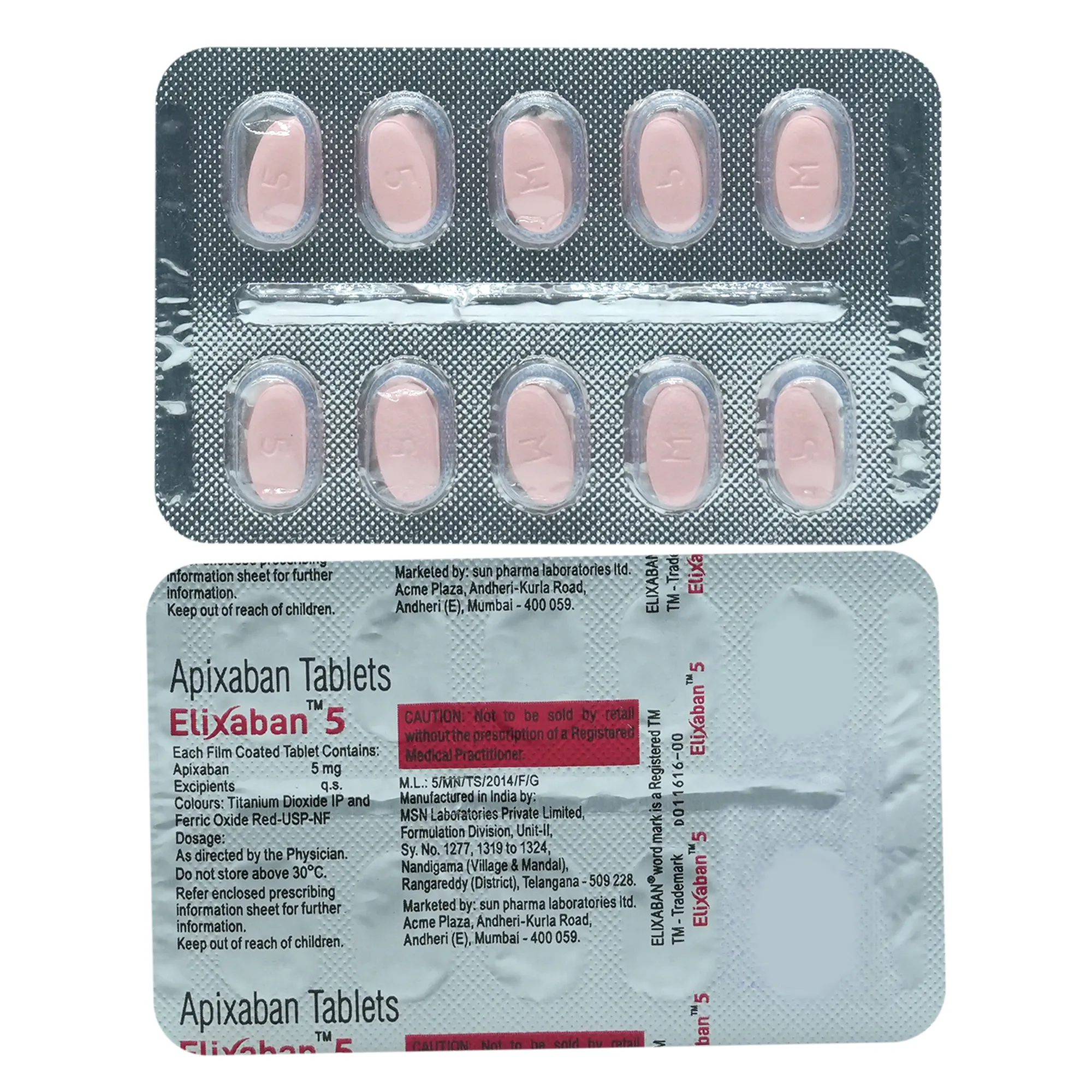 Elixaban 5mg Tablet