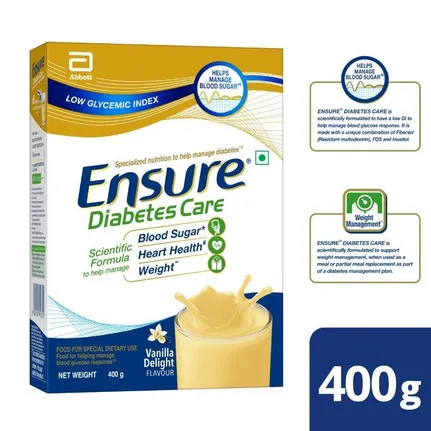 Ensure Diabetes Care Nutrition to Help Control Blood Sugar Levels Powder Vanilla Delight