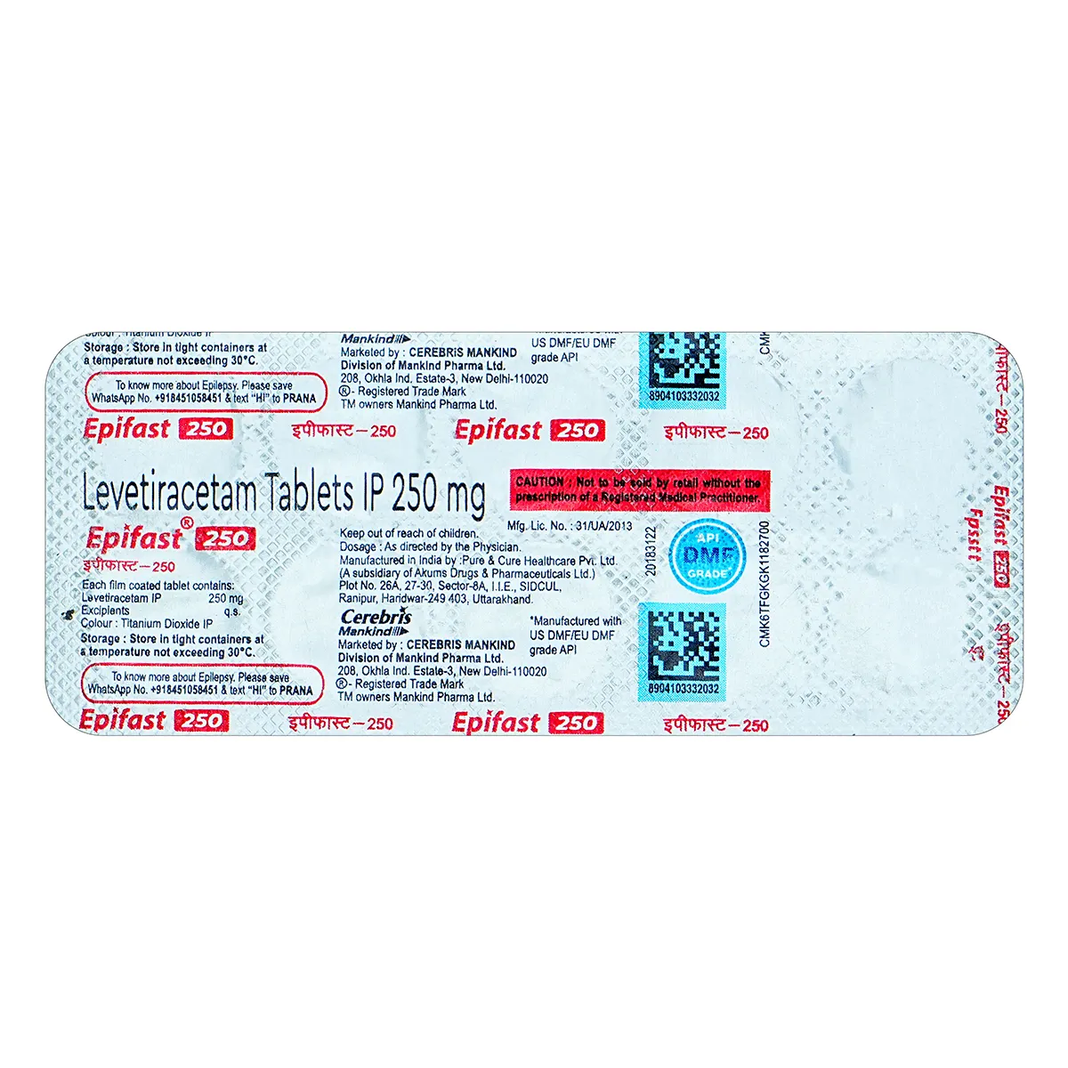 Epifast 250mg Tablet