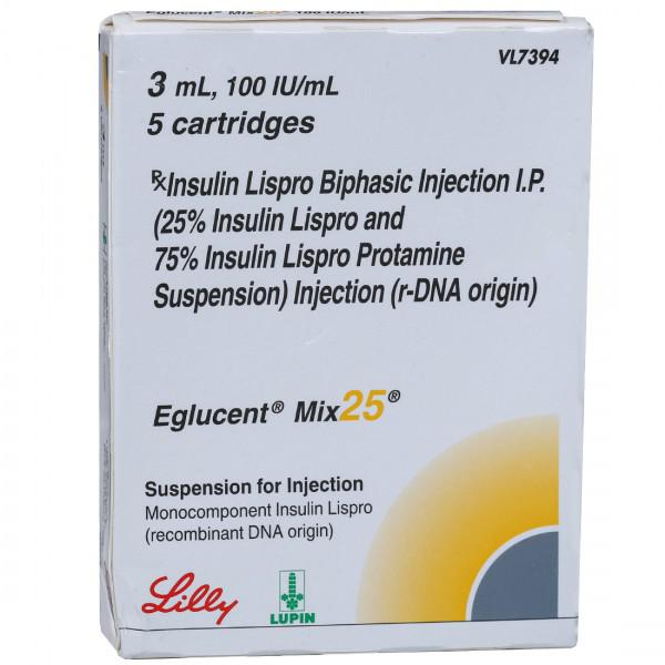 Eglucent Mix 25 Suspension for Injection (3ml Each)