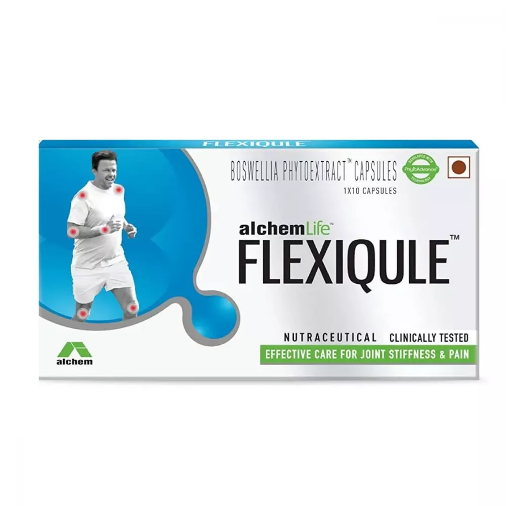 Flexiqule Capsule with Bosewellia Serrata & Ginger | For Joint Stiffness & Pain Relief