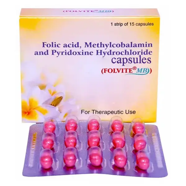 Folvite MB Capsule with Folic Acid, Methylcobalamin & Pyridoxine