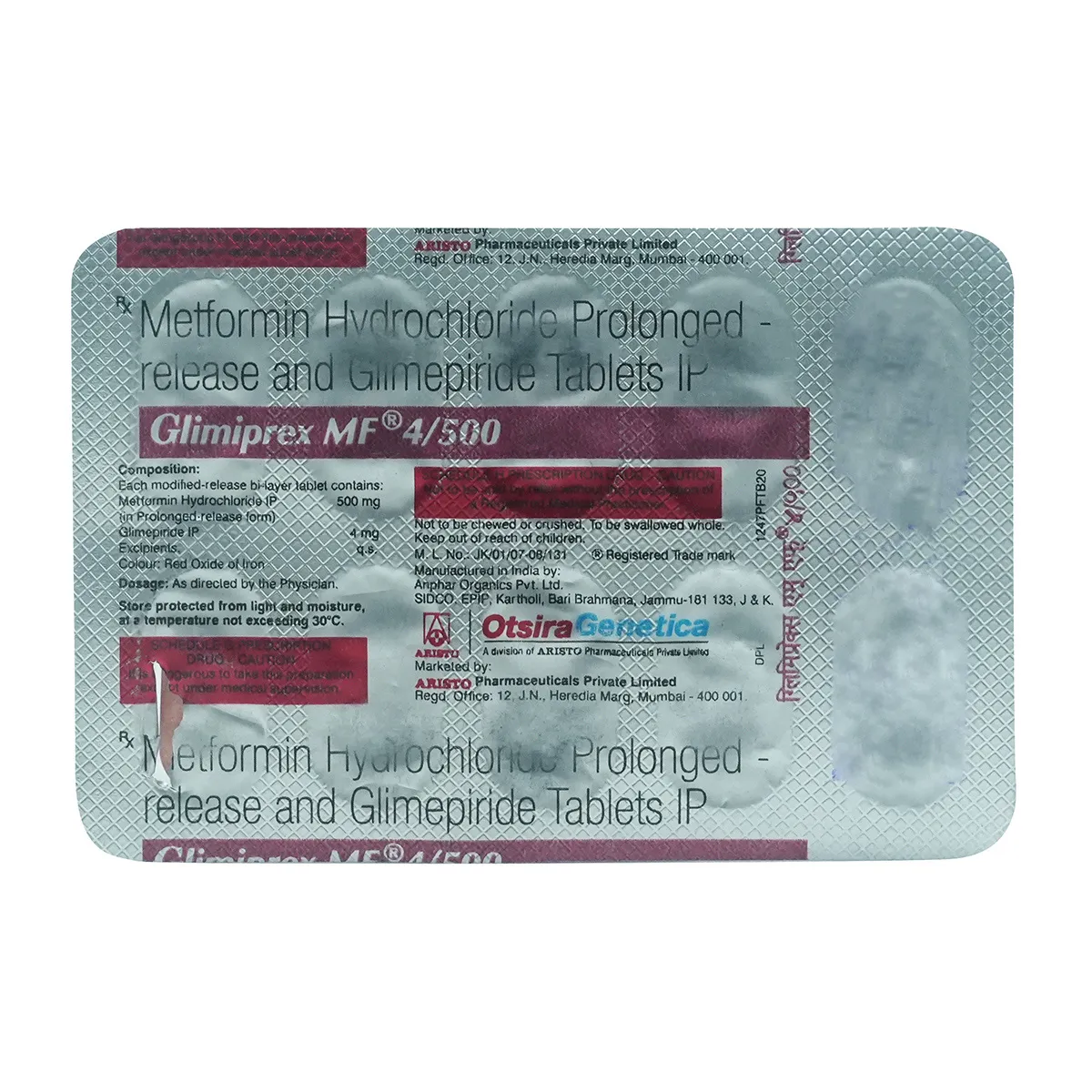 Glimiprex MF 4mg/500mg Tablet