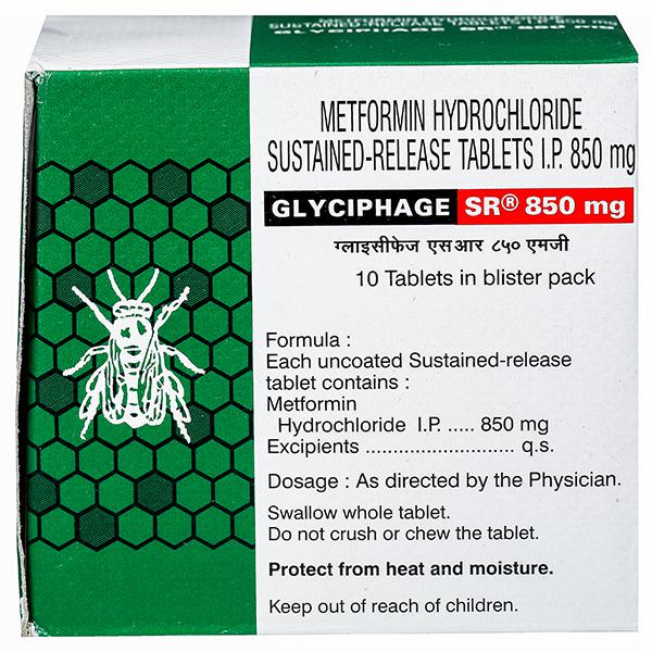 Glyciphage SR 850mg Tablet