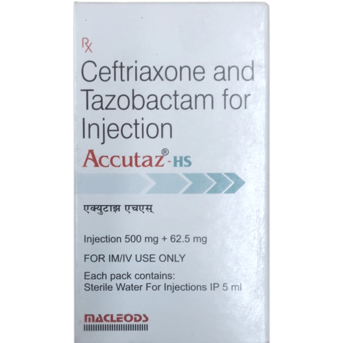 Accutaz HS 500mg/62.5mg Injection