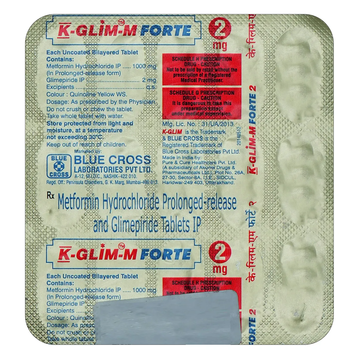 K-Glim-M Forte 2mg Tablet