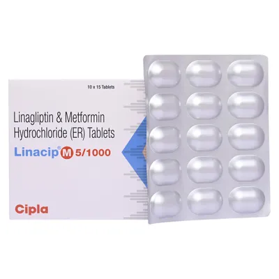 Linacip M 1000mg/5mg Tablet