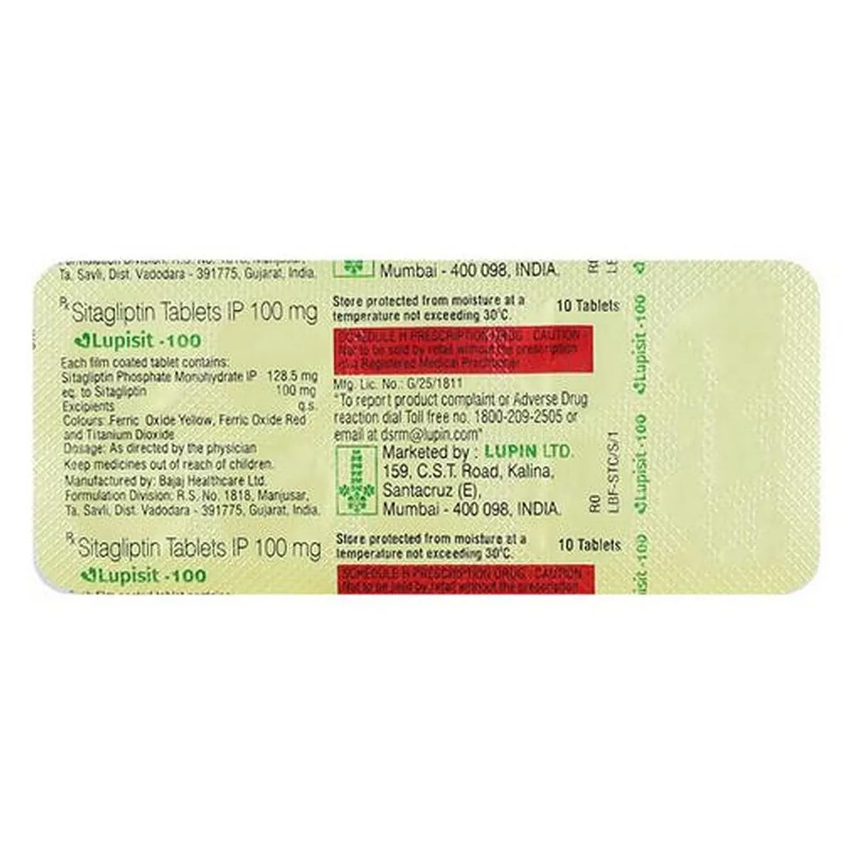 Lupisit 100mg Tablet