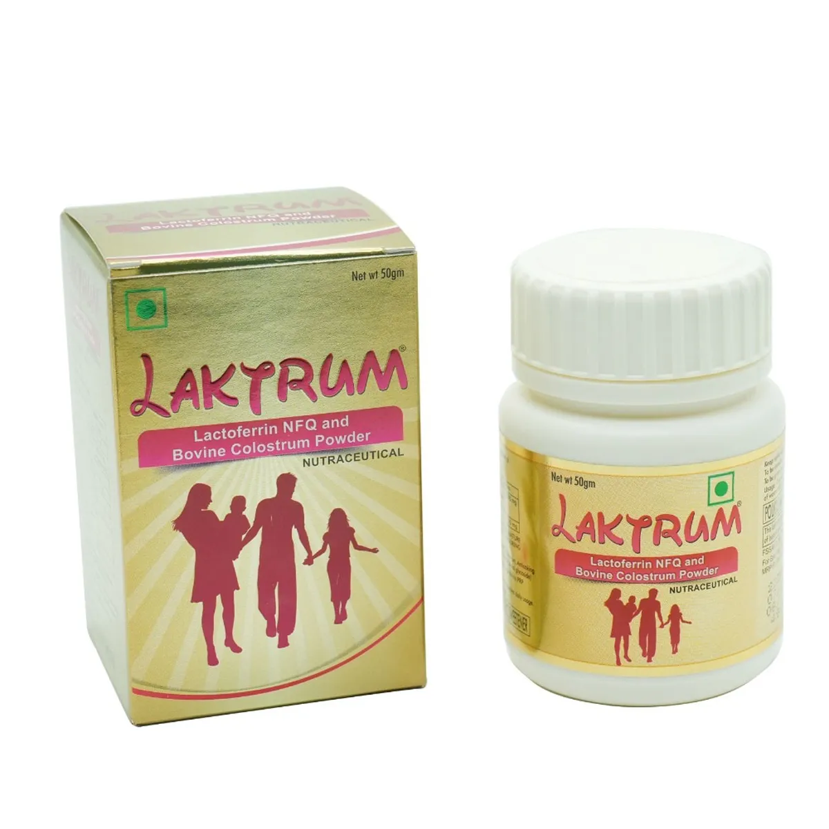 Laktrum Powder | With Lactoferrin NFQ & Bovine Colostrum for Immunity & Growth