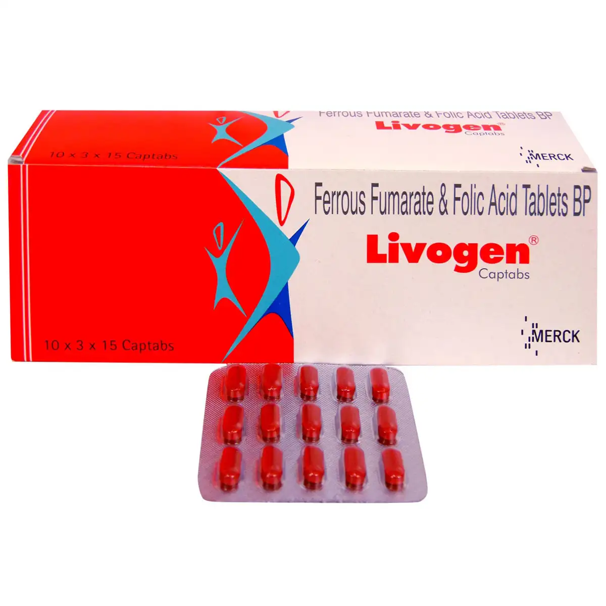 Livogen Ferrous Fumarate & Folic Acid Captab