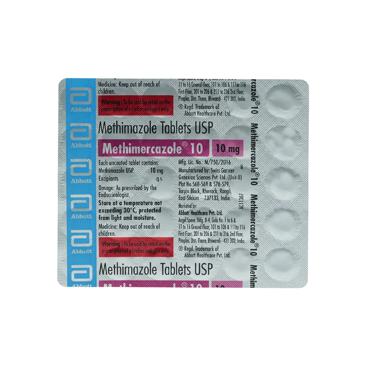 Methimercazole 10 Tablet