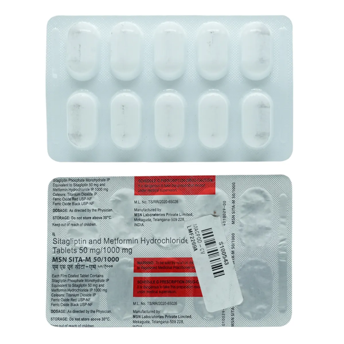 MSN Sita-M 50mg/1000mg Tablet