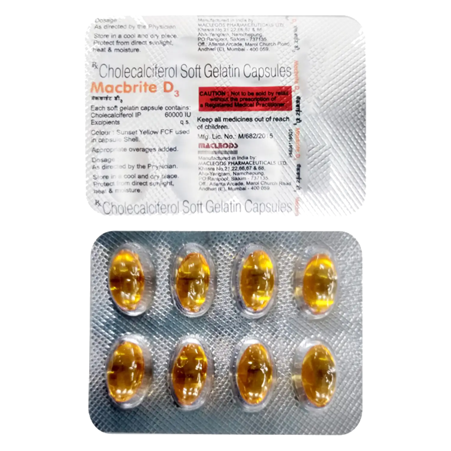 Macbrite D3 Soft Gelatin Capsule 8's