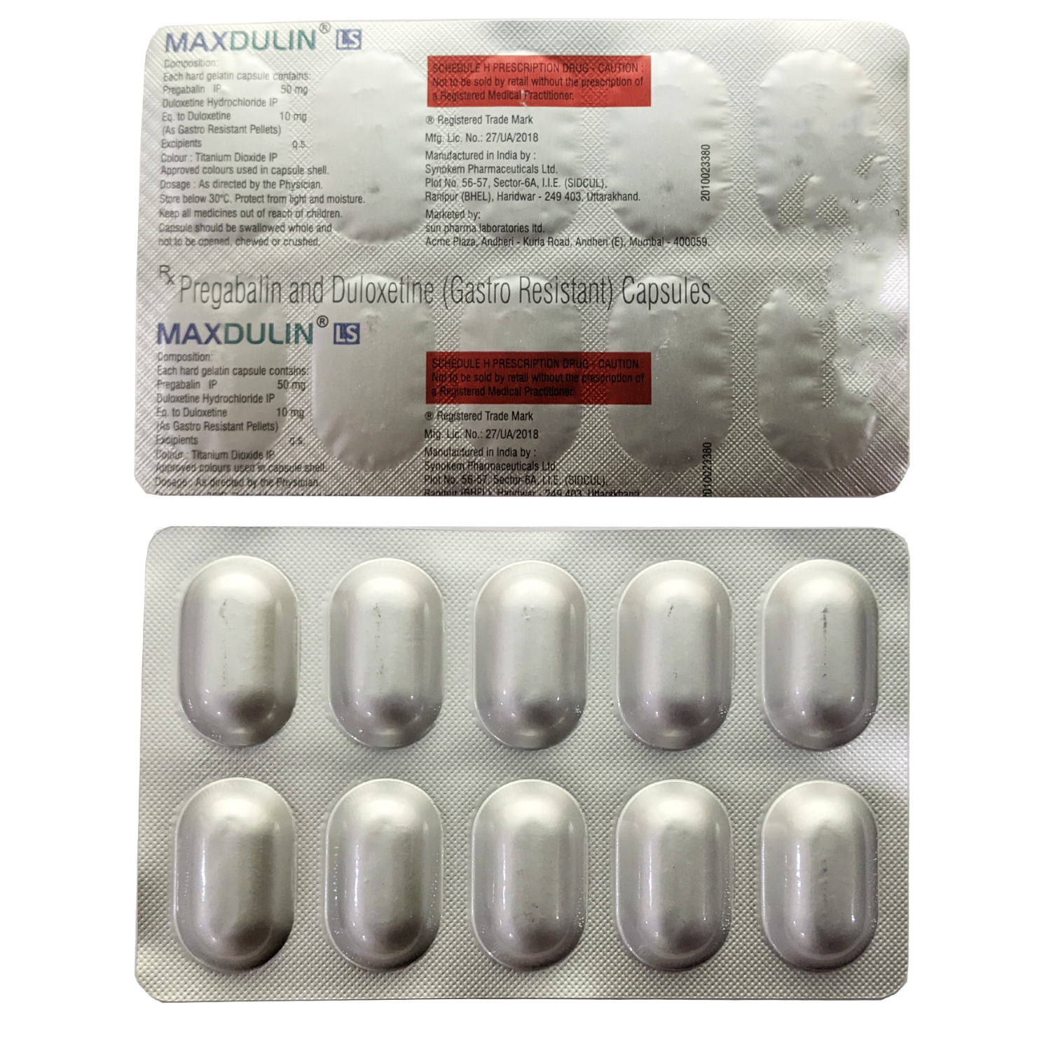 Maxdulin LS 50mg/10mg Capsule