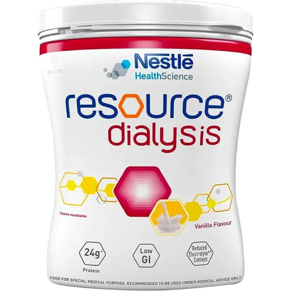 Nestle Health Science Resource Dialysis Supplement with Protein, Low GI & Electrolytes | Flavour Powder Vanilla