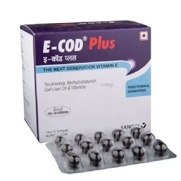 New E-COD Plus, Next Generation Vitamin E Supplement Softgels for Muscle Cramps & NAFLD