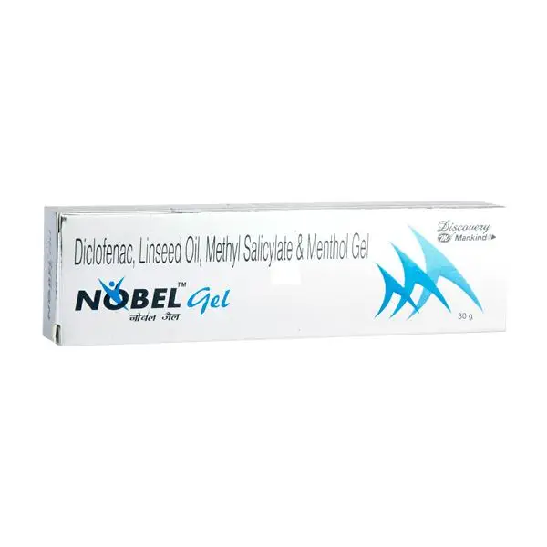 Nobel Pain Relief Gel | With Diclofenac, Linseed Oil, Methyl Salicylate & Menthol