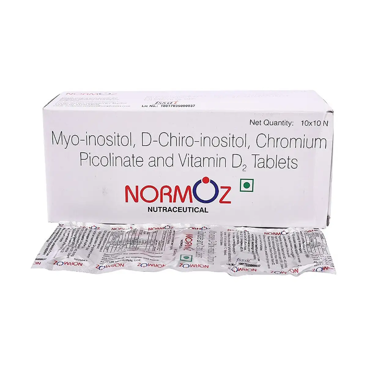 Normoz Tablet with Myo-Inositol, D-Chiro-Inositol, Chromium & Vitamin D2