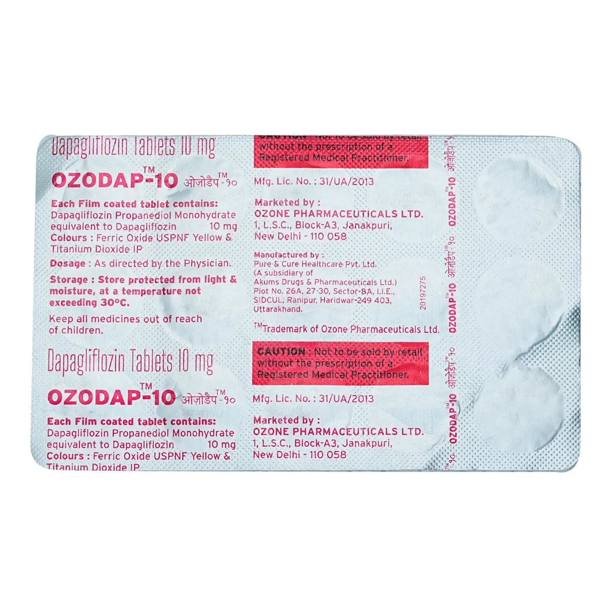 Ozodap 10mg Tablet