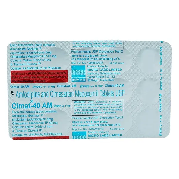 Olmat 40 AM Tablet