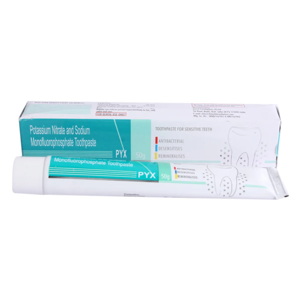 PYX Toothpaste with Fluoride | For Sensitive Teeth 50gm