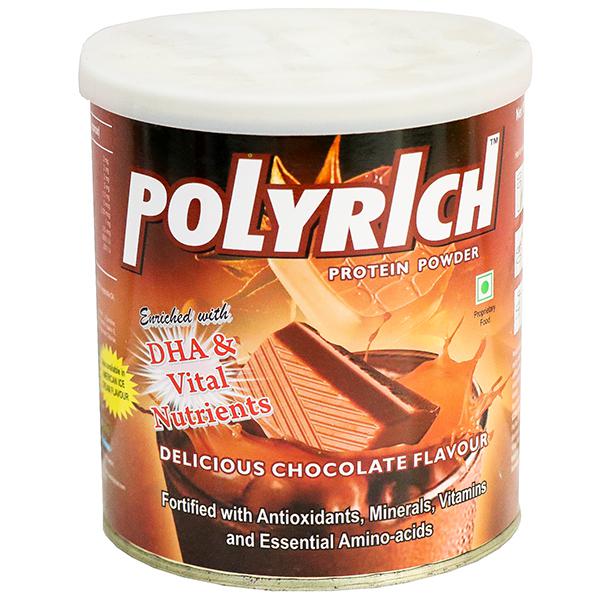 Polyrich Protein Powder with DHA, Vitamins & Minerals | Flavour Chocolate