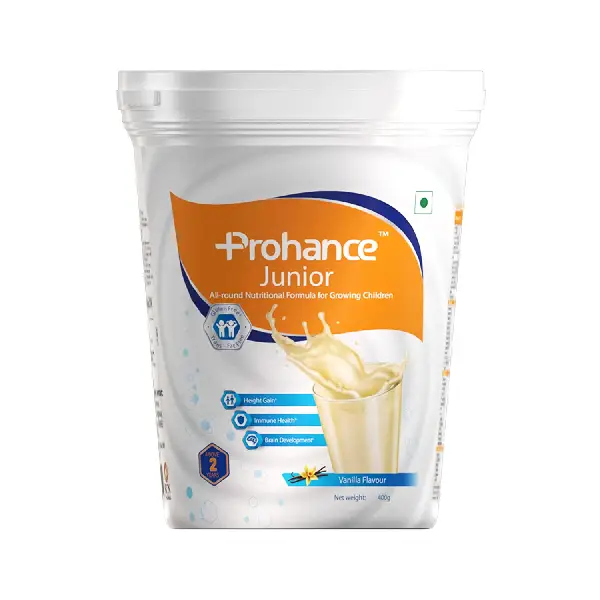 Prohance Junior Nutritional Formula for Kids' Immunity, Growth & Brain Development | Flavour Chocolate