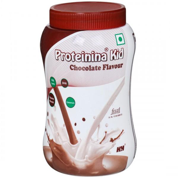 Proteinina Kid Supplement with Whey Protein, Multivitamins & DHA | Flavour Powder Chocolate