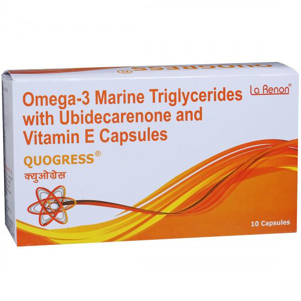 Quogress Soft Gelatin Capsule with CoQ10, Vitamin E & Omega-3 Fatty Aids